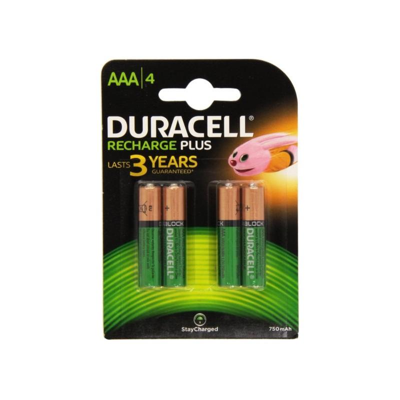 Duracell - Pilas AAA Recargables NiMH, baterías Alta Capacidad de