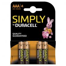 OfiElche-PILAS-PILAS DURACELL ALCALINAS SIMPLY AAA 4UD. LR03