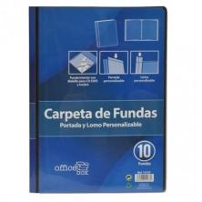 OfiElche-CARPETAS DE FUNDAS Y TARJETEROS-CARPETA 10 FUNDAS OFFICE BOX A4 NEGRO PORTADA PERS