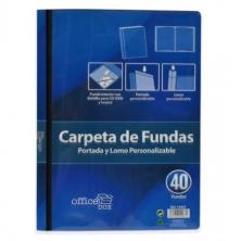OfiElche-CARPETAS DE FUNDAS Y TARJETEROS-CARPETA 40 FUNDAS OFFICE BOX A4 NEGRO PORTADA PERS