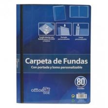 OfiElche-CARPETAS DE FUNDAS Y TARJETEROS-CARPETA 80 FUNDAS OFFICE BOX PERSONALIZABLE A4 NEG