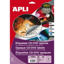 OfiElche-ETIQUETAS A4 PARA LASER/INKJET-ETIQUETAS APLI MULTIMEDIA PARA CD/DVD 114 DIAMETRO