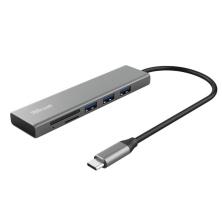 OfiElche-RATONES Y PERIFERICOS-Hub USB-C 3 Puertos USB-A + Lector de Tarjetas SD/MicroSD - Compatible con SDHC y SDXC