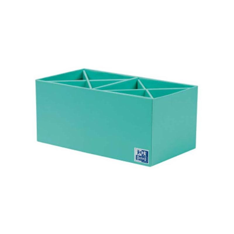 OfiElche-PORTALAPICES-ORGANIZADOR OXFORD PORTABOLIS EN CRUZ 2X4 COLOR ICE MINT