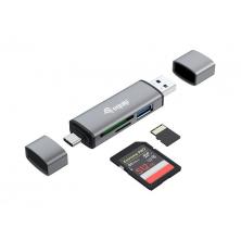 OfiElche-RATONES Y PERIFERICOS-Lector de Tarjetas SD/MicroSD hasta 2TB con Conectores USB-A y USB-C
